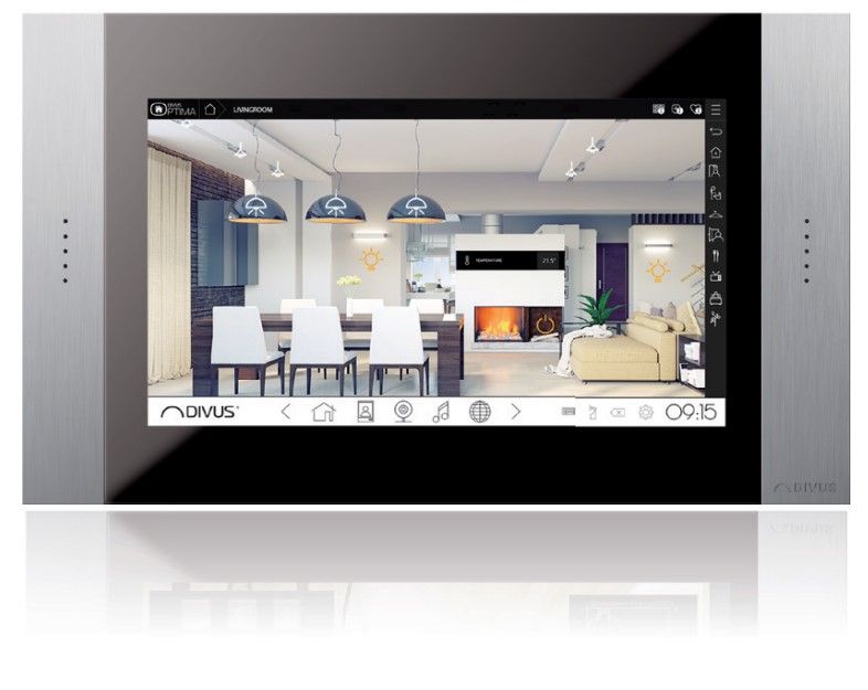 KNX-DSK15-B DIVUS KNX TOP 15 NERO - touch capacitivo in vetro