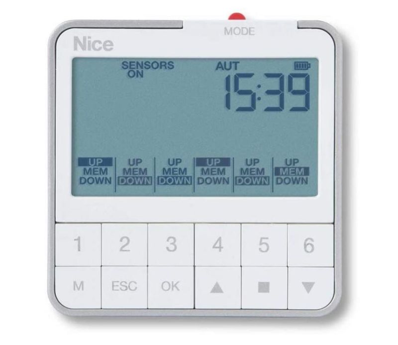 NICE KRONO 6WW Wall-mounted time programmer via radio, with LDC graphic display