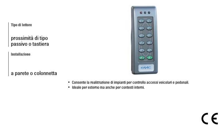 FAAC 403160 LETTORE MINITIME-TPS