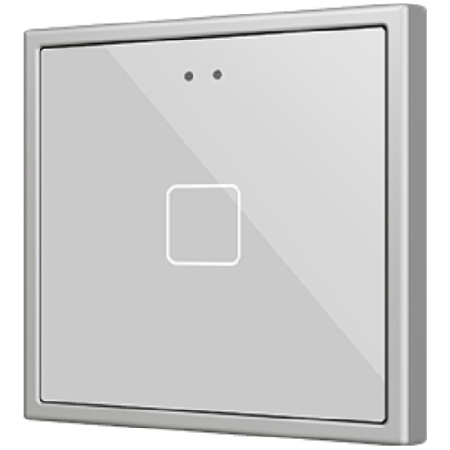 ZENNIO ZVIFR70X1S Flat RGB 70 X1. Pulsante capacitivo in vetro - Argento