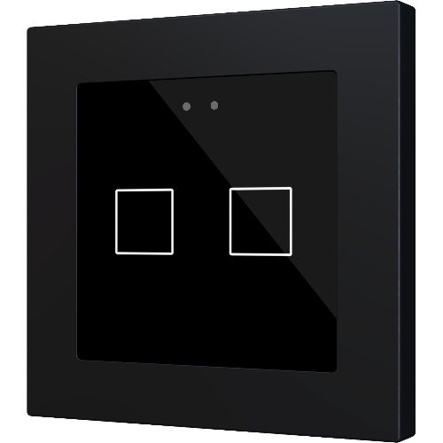 ZENNIO ZVI-F55X2-A ZVI-F55X2-A Flat 55 X2 Backlit capacitive touch switch (55 x 55 mm), 2 modules, anthracite