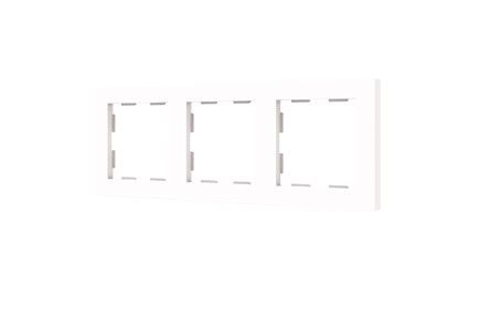 ZENNIO 980000308 ZS55 – Frames for ZS55 switches and sockets, Flat 55 and Tecla 55, 3-gang, gloss white