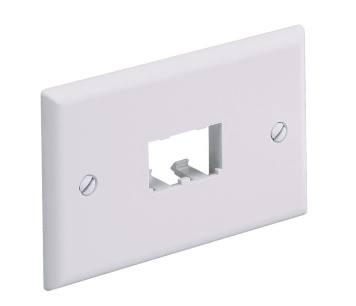 PANDUIT CFPH2BL Faceplate- 2 Port- Single Gang- Horizontal- Black