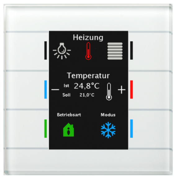 MDT BE-GT2TW.01 BE-GT2TW.01: II Smart glass button with temperature sensor, white