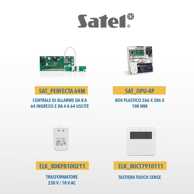 kit centrale + box + trasformatore230V + tastiera touch