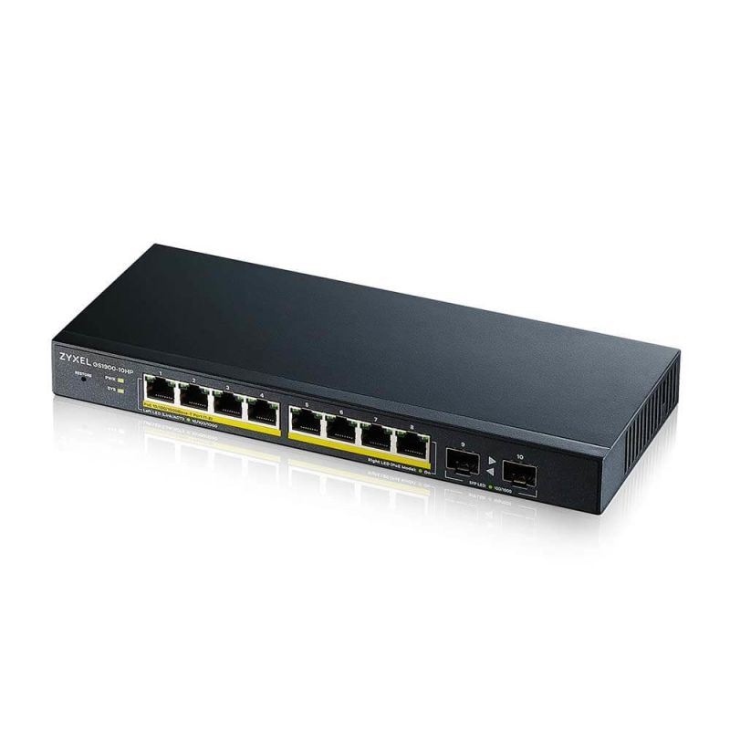 ZYXEL GS1900-10HP-EU0102F Switch Web Managed 8 Porte Gigabit Switch Stand-Alone