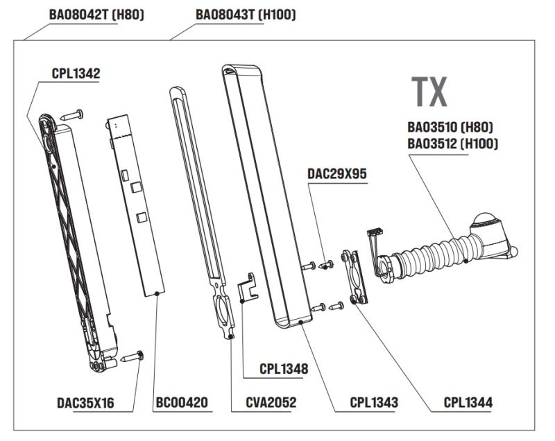 RIB BA08043T TX H100 VERTIGO