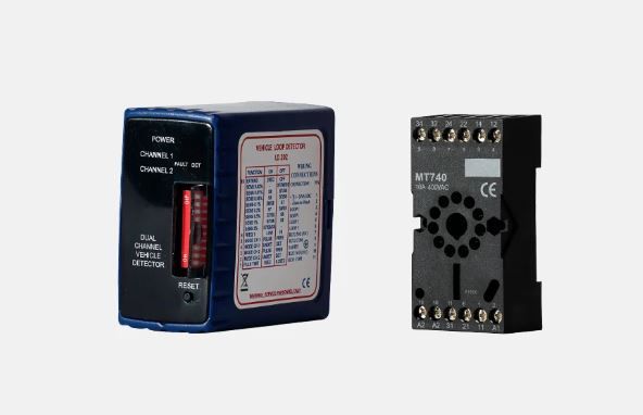 DOMOTIME LD202 Metal mass detector - Two-channel magnetic loop sensor 12-24 Vac/dc