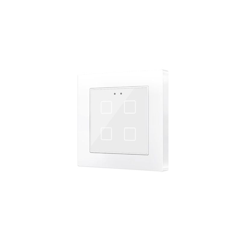 ZENNIO ZVIF55X4V2GW Backlit capacitive touch switch (55 x 55 mm) 4-button, gloss white