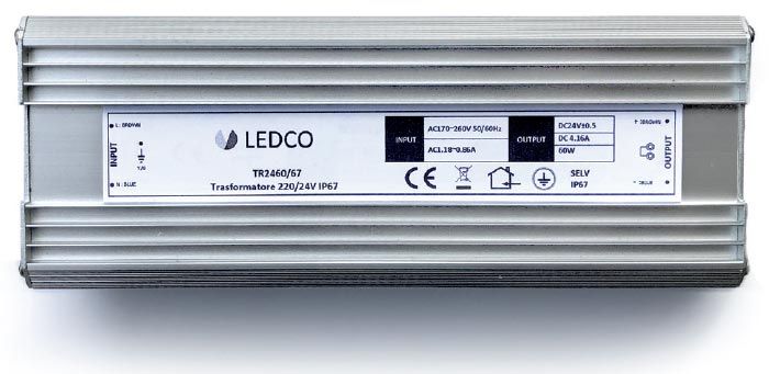 LEDCO TR2460/67 TRASFORMATORE 24Vdc 60W IP67
