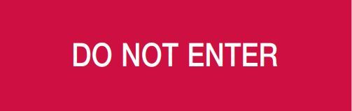 COOPER CSA FIRE CSA08669 50XX SERIES WORDING “DO NOT ENTER”