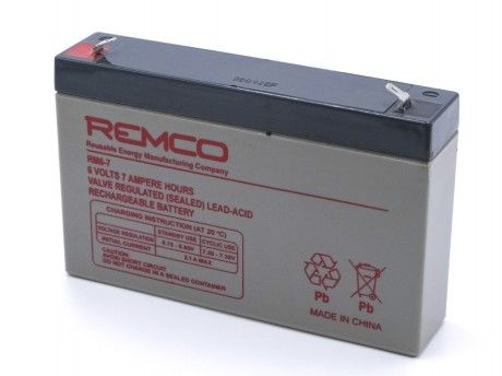 REMCO RM 7-6 6V/ 7Ah battery