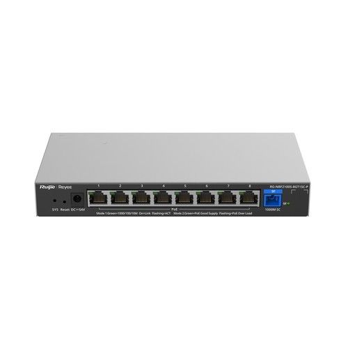 RUIJIE RG-NBF2100S-8GT1SC-P Gigabit managed optical access switch(ONU), suppor