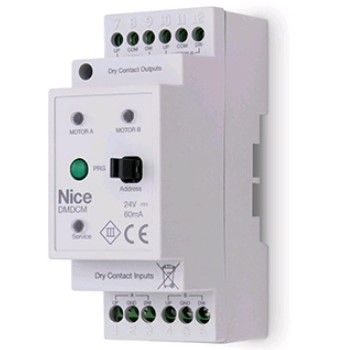 NICE DMDCM Modulo DIN per il controllo di 2 gruppi di motori o attuatori AC o DC