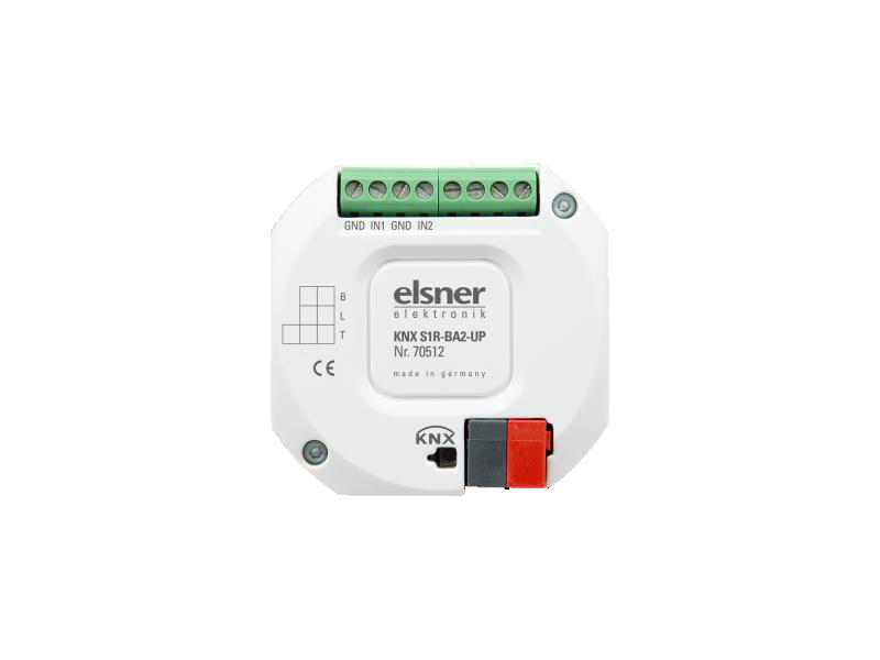 ELSNER 70512 KNX S1R-BA2-UP KNX Actuator- 1 Multifunctional OUTPUT- 2 A/D Inputs