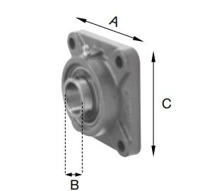NICE 910410000400 Bearing for shaft support Ø 40 mm, wall mounting
