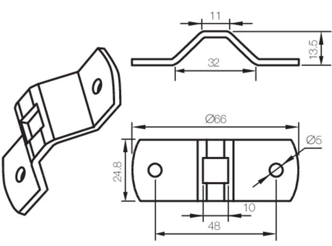 CAME 001YM0153 OMEGA HOLES Ø5mm WHEELBASE 48 SEAT Q10