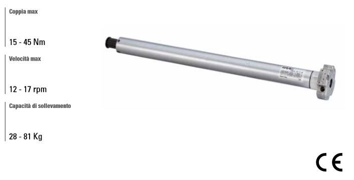FAAC 130201 MOTORE TUBOLARE TM 45 15/17 M