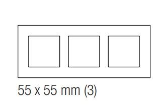 EKINEX EK-D3P-F Placca tripla 3 finestre 55X55 in NTM