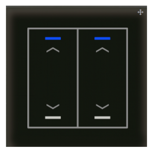 MDT BE-GTL20S.A1 Glass Push Button II Lite, 2 times, black, version with UP/DOWN symbol