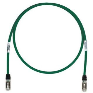 PANDUIT STP6X1MGR Copper Patch Cord- Cat 6A- Green S/FTP Cable- 1 meter