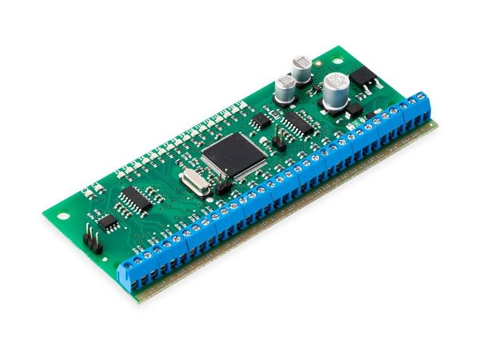 ELDES EPGM1 Expansion module with 16 wired zones and 2 programmable logic outputs, bus connection. Compatible with ESIM264, ESIM364, ESIM384 and EP364 control panels.