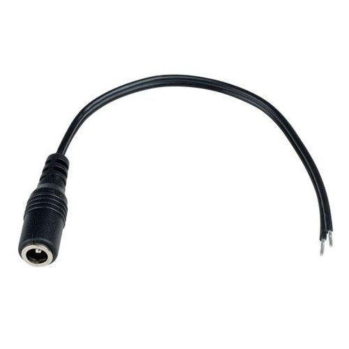 LEDCO CNTJ/NE/F 2.1MM JACK CONNECTOR WITH 1 MT. FEMM BLACK ROUND CABLE