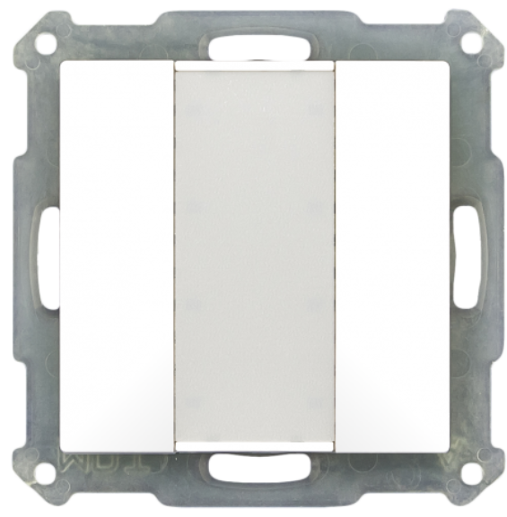 MDT BE-TA5502.G1 BE-TA5502.G1: Pulsante 2 volte, 55mm, Bianco - Finitura lucida