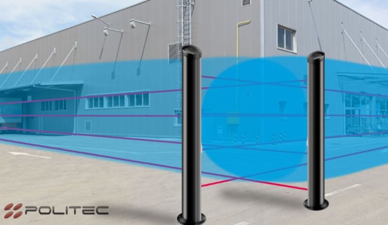 POLITEC MANA 3 DT 24GHz doppler microwave curtain effect for blind area coverage. Range from 1 to 10 m