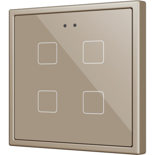 ZENNIO ZVIF70X4C Flat 70 X4. Glass Capacitive push button 70x70 - 4