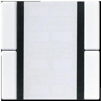 JUNG A2072NABSWW Sensori a tasti 2 canali Standard- per accoppiatore bus KNX 2070U radiotrasmettitore a parete 40FW- bianco alpino