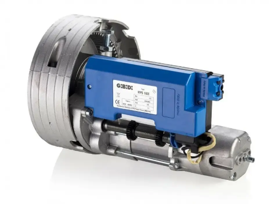 GIBIDI MPS160E-2013-BM 230 Vac central gearmotor for shutters weighing max 160 kg, with end stroke and electric brake, crown ø 200/220 mm and ø 60 mm