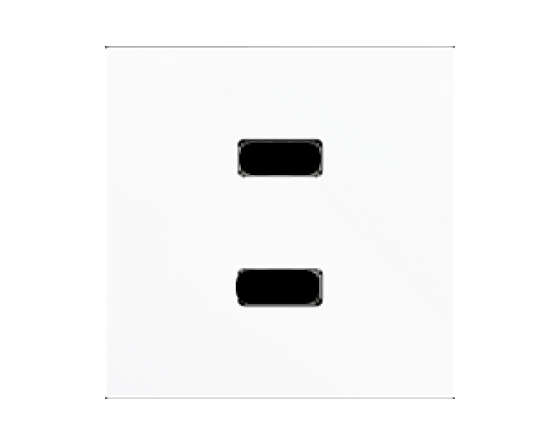 ZENNIO 830000809 ZS55 dual USB cover, matt white