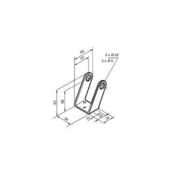 MINGARDI 2700393 Staffa supporto attuatore argento / Silver actuato