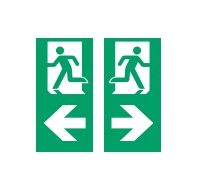 COOPER CSA LIGHTING 40071354508 SX/DX-R LED PANEL, ISO7010, 20 m