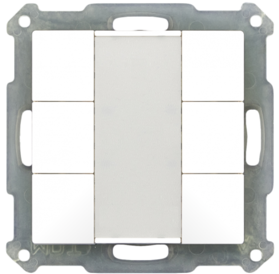 MDT BE-TA5506.G1 BE-TA5506.G1: Pulsante 6 volte, 55mm, Bianco - Finitura lucida