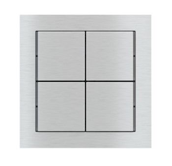 EKINEX EK-T4Q-GB_ Confezione 4 tasti quadrati serie 71 in metallo