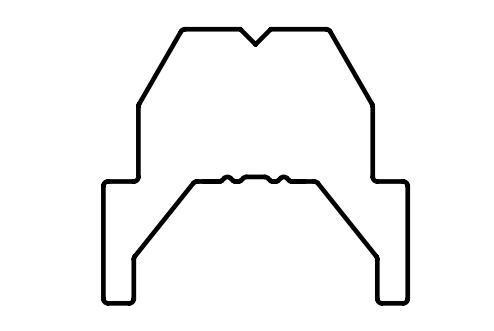 FAAC 105807 LOWER CROSS FIXING PROFILE L=5200MM TK20