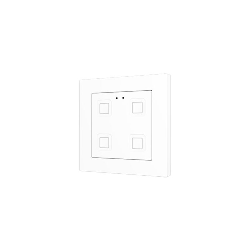 ZENNIO ZVIT55X4W ZVIT55X4W Tecla 55 X4 Backlit capacitive touch switch (55 x 55 mm), 4 buttons, white
