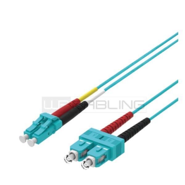 WP RACK WPC-FP3-5LCSC-100 FIBER OPTIC MULTIMODE PATCH CORD 50/125 LC-SC, 10 MT. OM3