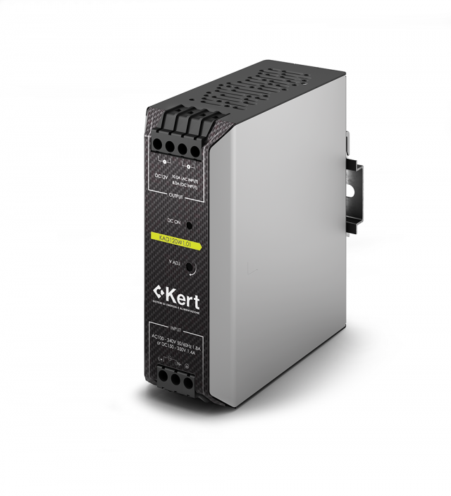 KERT KAD120W1.01 12Vdc industrial power supply 10A. 120W GEL coating protection
