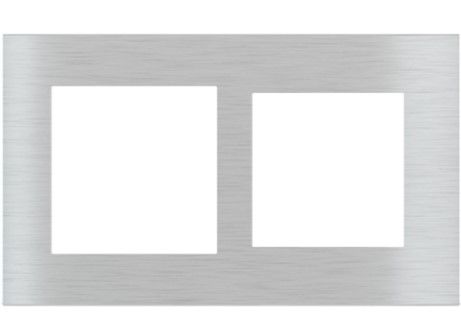 EKINEX EK-S2S-GB_ Placca doppia in metallo 2 finestre 60X60