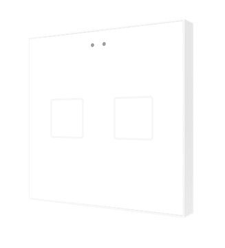 ZENNIO ZVIF2VTGW ZVIF2VTGW Flat 2 vT Backlit capacitive touch switch, 2 buttons, gloss white