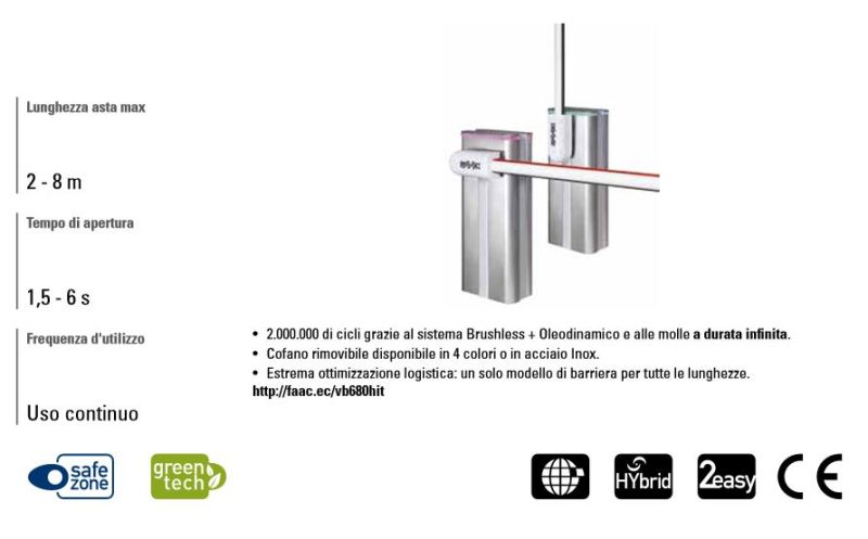 FAAC 104680 B680H WINTER BARRIER
