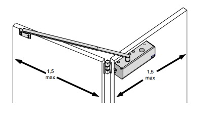 TAU P-650BTB1L TELESCOPIC ARM FOR FOLDING DOORS UP TO 1-5 M