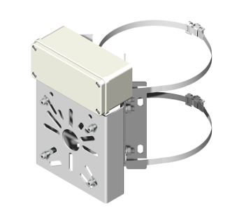 UNISTAB CB3512Z supporto telecamera ZINCATO con box p/palo d. 80÷