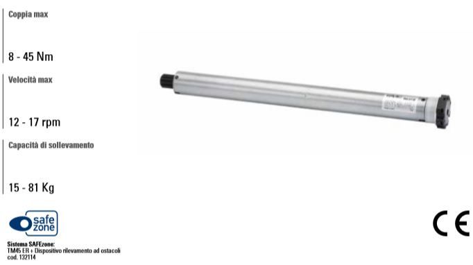 FAAC 130525 TM 45 45/12 ER TUBULAR MOTOR