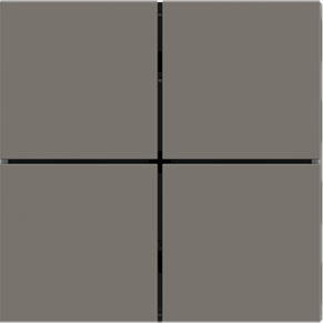 EKINEX EK-TQQ-FGL Kit of 4 square (40x40) FF (Form/Flank/NF) buttons. London Gray colour