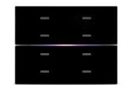 EELECTRON 9025GL308B03 DOUBLE GLASS - 3 MODULES - 8 CH. BLACK + RGB