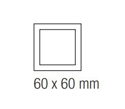 EKINEX EK-PQS-F Placca quadrata finestra 60x60mm in NTM